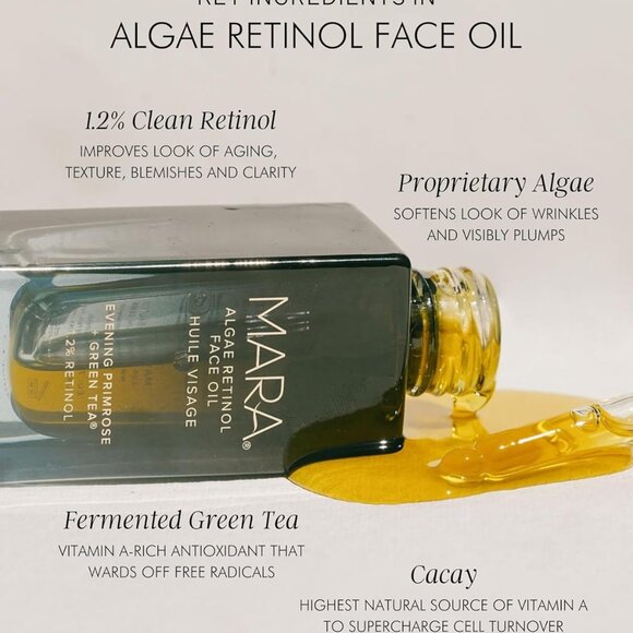 MARA - Natural Evening Primrose + Green Tea Algae Retinol Face Oil 15ml - Picture 5 of 6